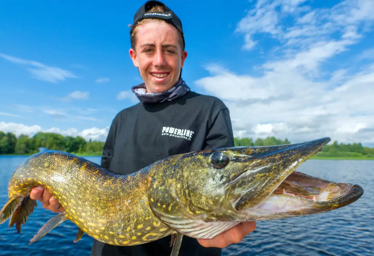 Brochet capturé au Camp Juno en Suède